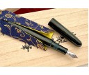 Nakaya Portable Cigar Tamesukashi Ascending Dragon I Ao-Tamenuri Fountain Pen [no.16019]